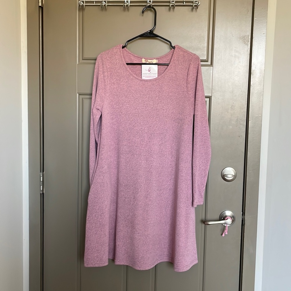 Mauve/Pink sweater dress